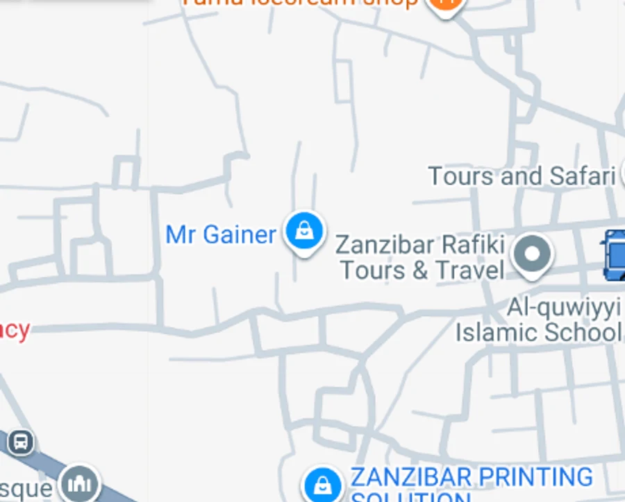 A real street map from the tracking platform showing multiple location pins across a coverage area